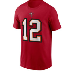 Tom Brady Tampa Bay Buccaneers Name & Number T-Shirt Red - Nike