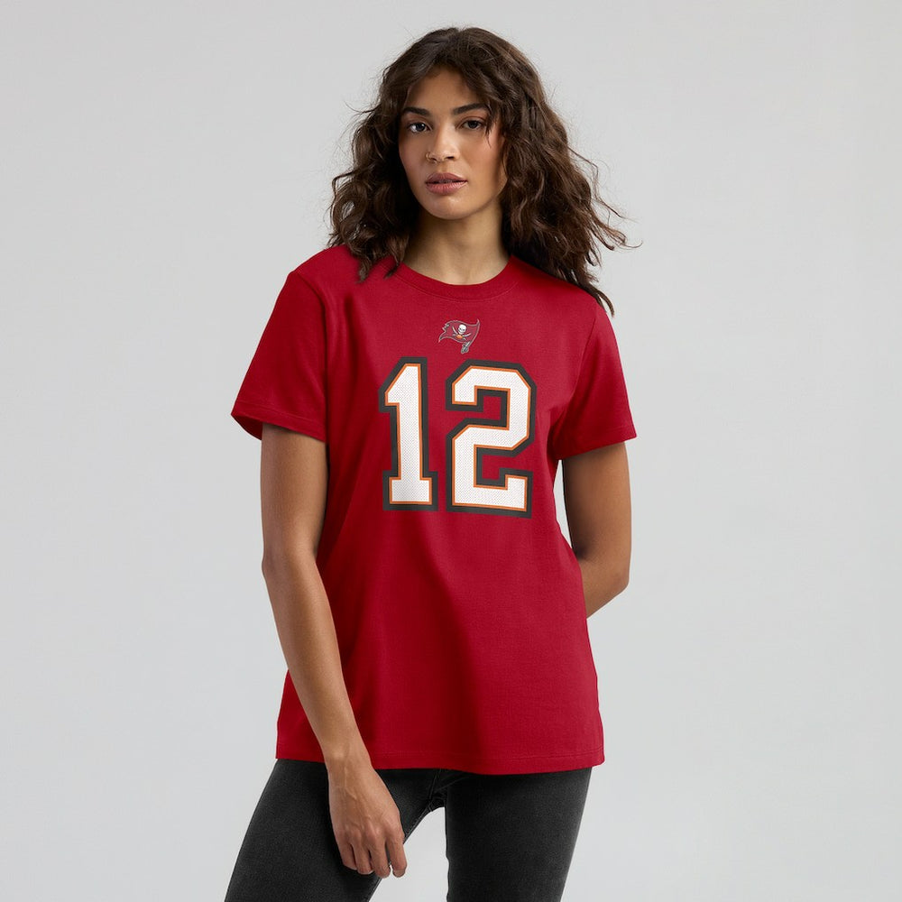 Tom Brady Tampa Bay Buccaneers Women's Name & Number T-Shirt Red - Nike