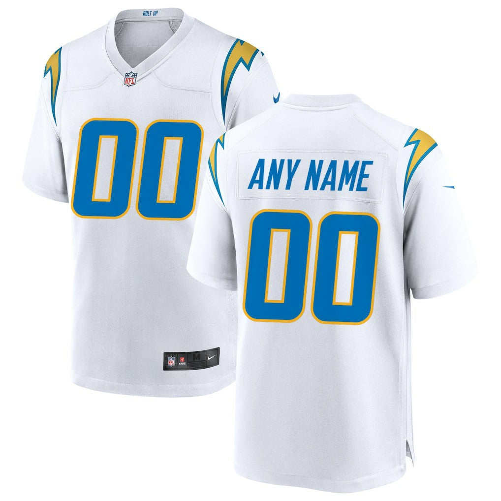 Los Angeles Chargers Custom Game Jersey - White | NFL Jerseys