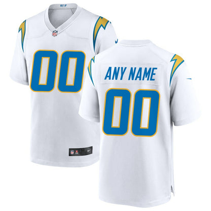 Los Angeles Chargers Custom Game Jersey - White | NFL Jerseys