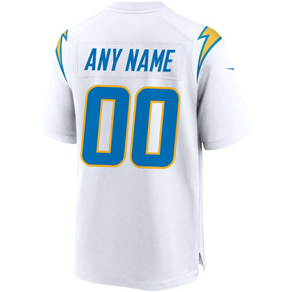 Los Angeles Chargers Custom Game Jersey - White | NFL Jerseys