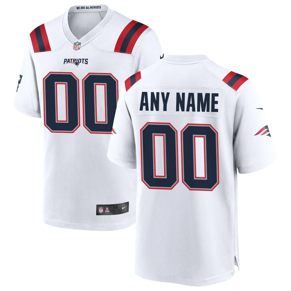New England Patriots Custom Game Jersey White - Nike