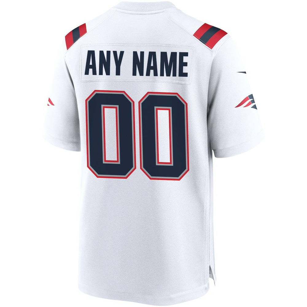 New England Patriots Custom Game Jersey White - Nike