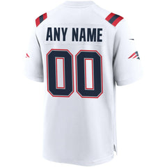 New England Patriots Custom Game Jersey White - Nike