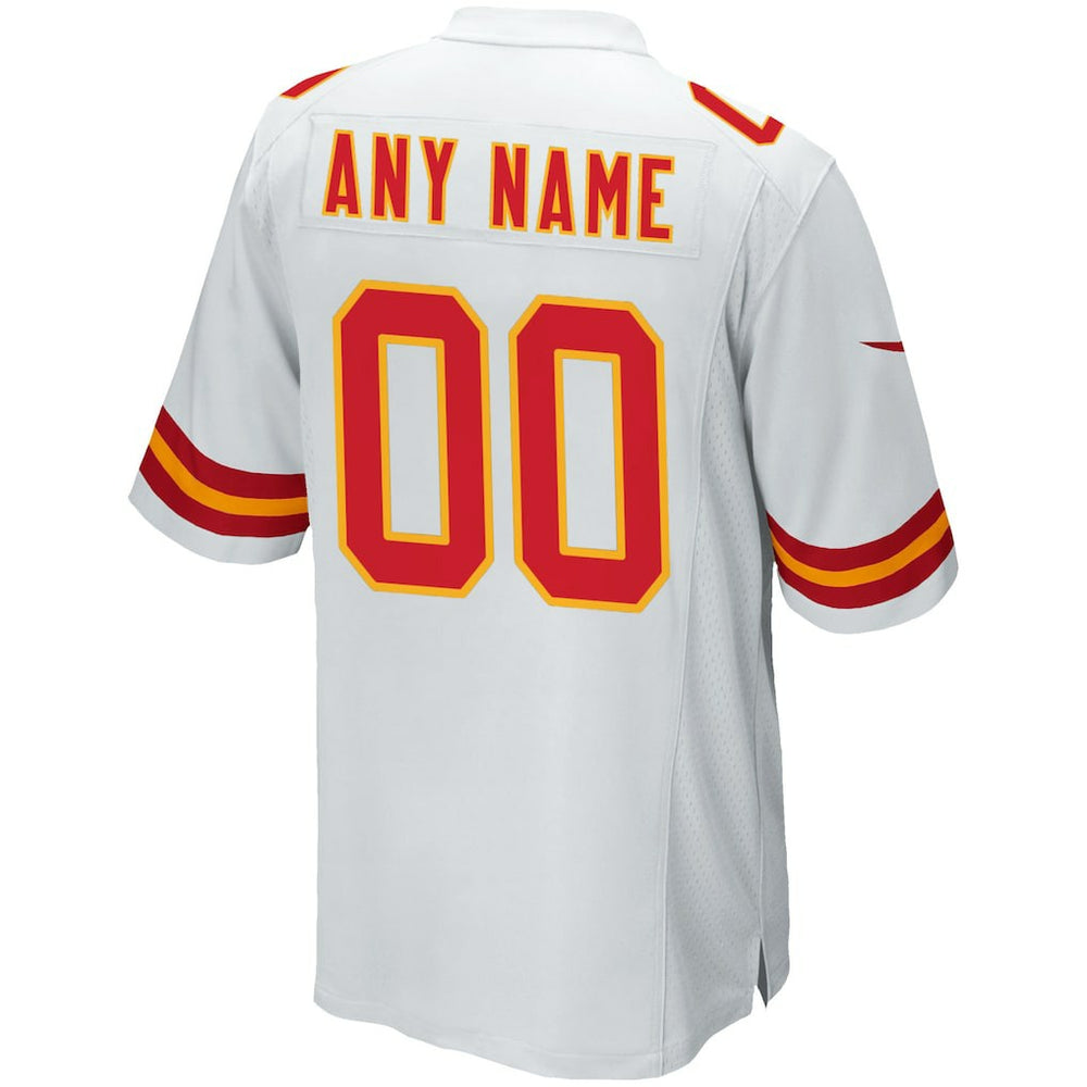 Kansas City Chiefs Custom Game Jersey White - Nike