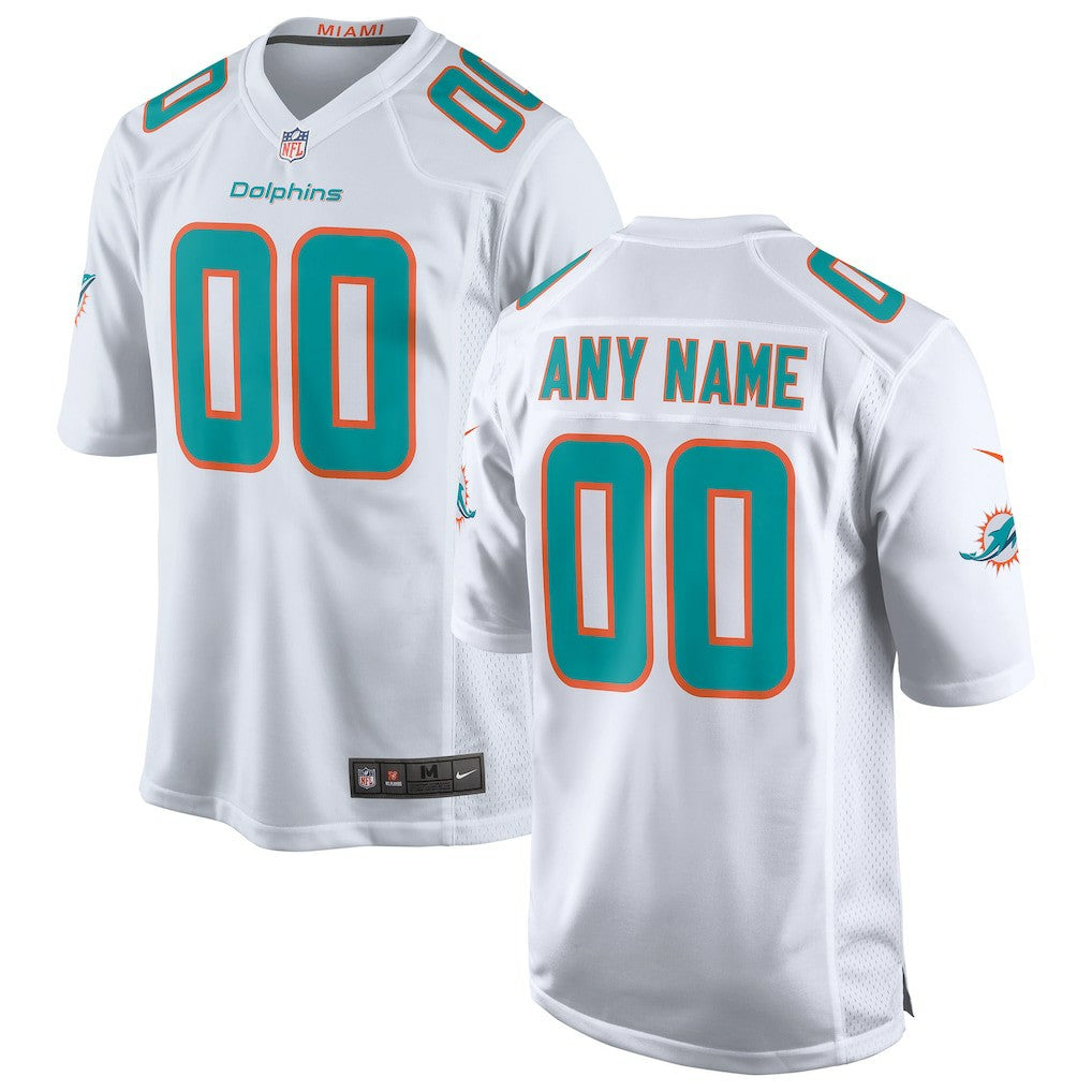Miami Dolphins Custom Game Jersey White - Nike