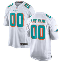 Miami Dolphins Custom Game Jersey White - Nike