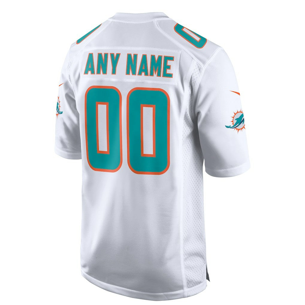 Miami Dolphins Custom Game Jersey White - Nike