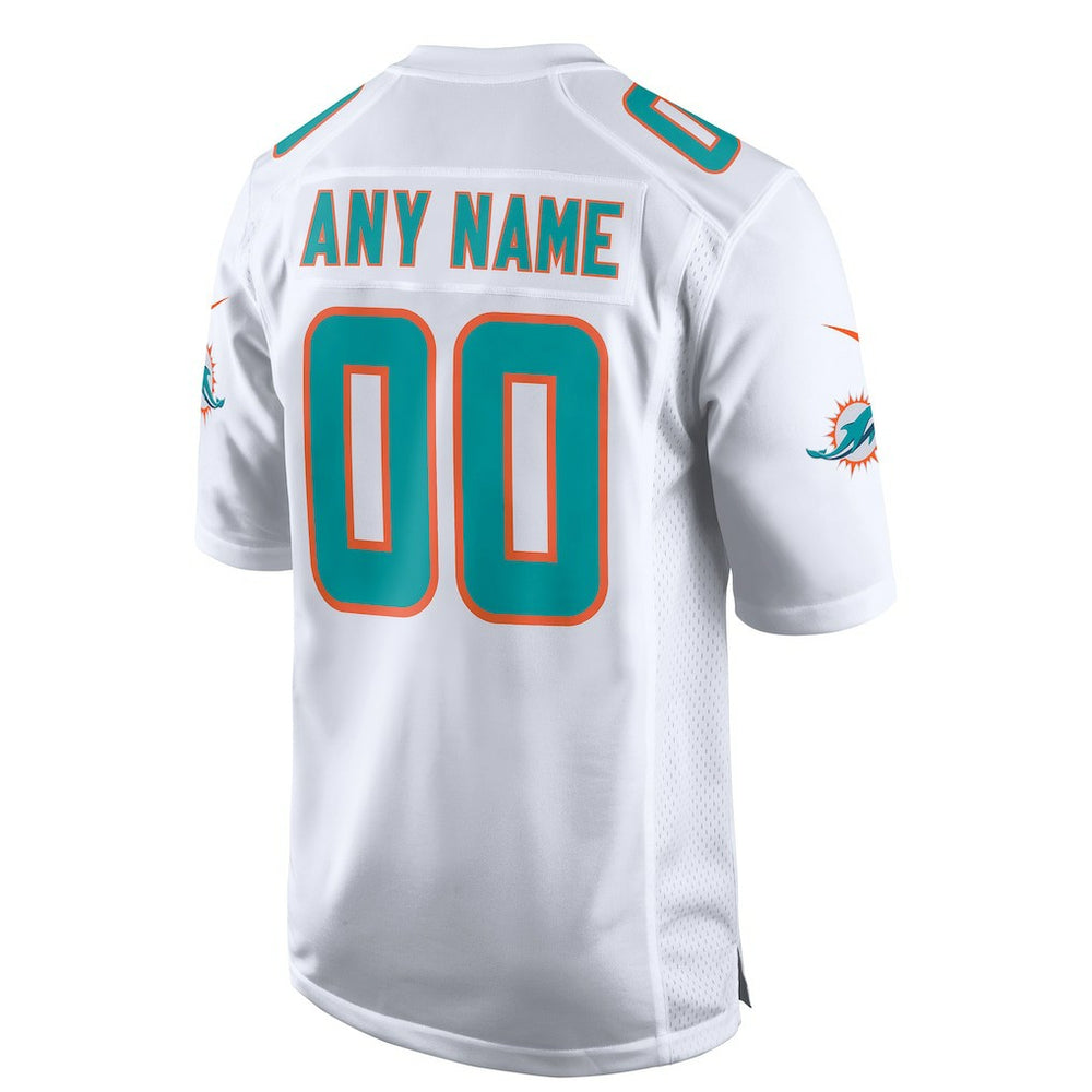 Miami Dolphins Custom Game Jersey White - Nike