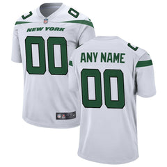 New York Jets Custom Game Jersey White - Nike
