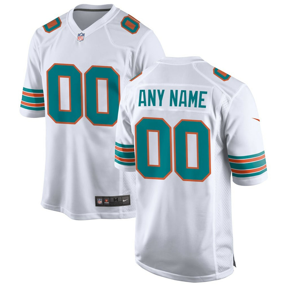 Miami Dolphins Alternate Custom Game Jersey White - Nike