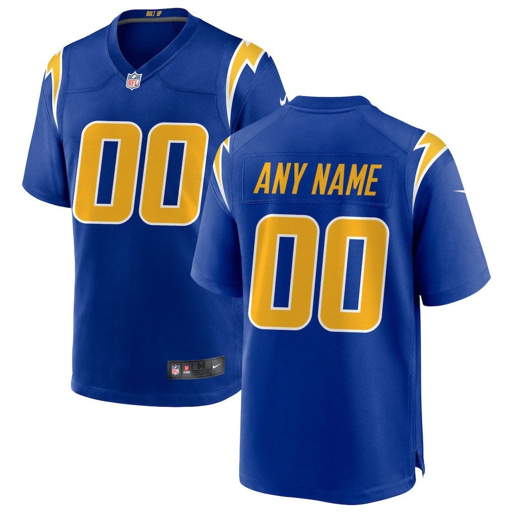 Los Angeles Chargers Alternate Custom Game Jersey Royal - Nike