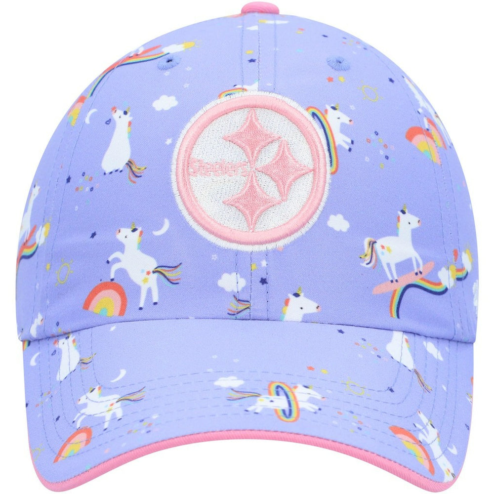 Pittsburgh Steelers '47 Girls Preschool Unicorn Clean Up Adjustable Hat Purple - 47 brand