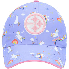 Pittsburgh Steelers '47 Girls Preschool Unicorn Clean Up Adjustable Hat Purple - 47 brand