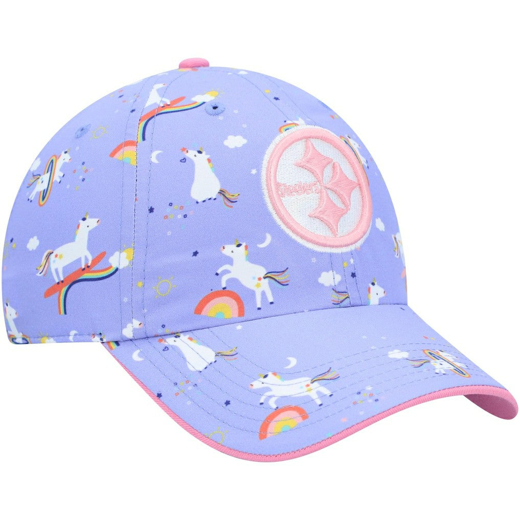 Pittsburgh Steelers '47 Girls Preschool Unicorn Clean Up Adjustable Hat Purple - 47 brand