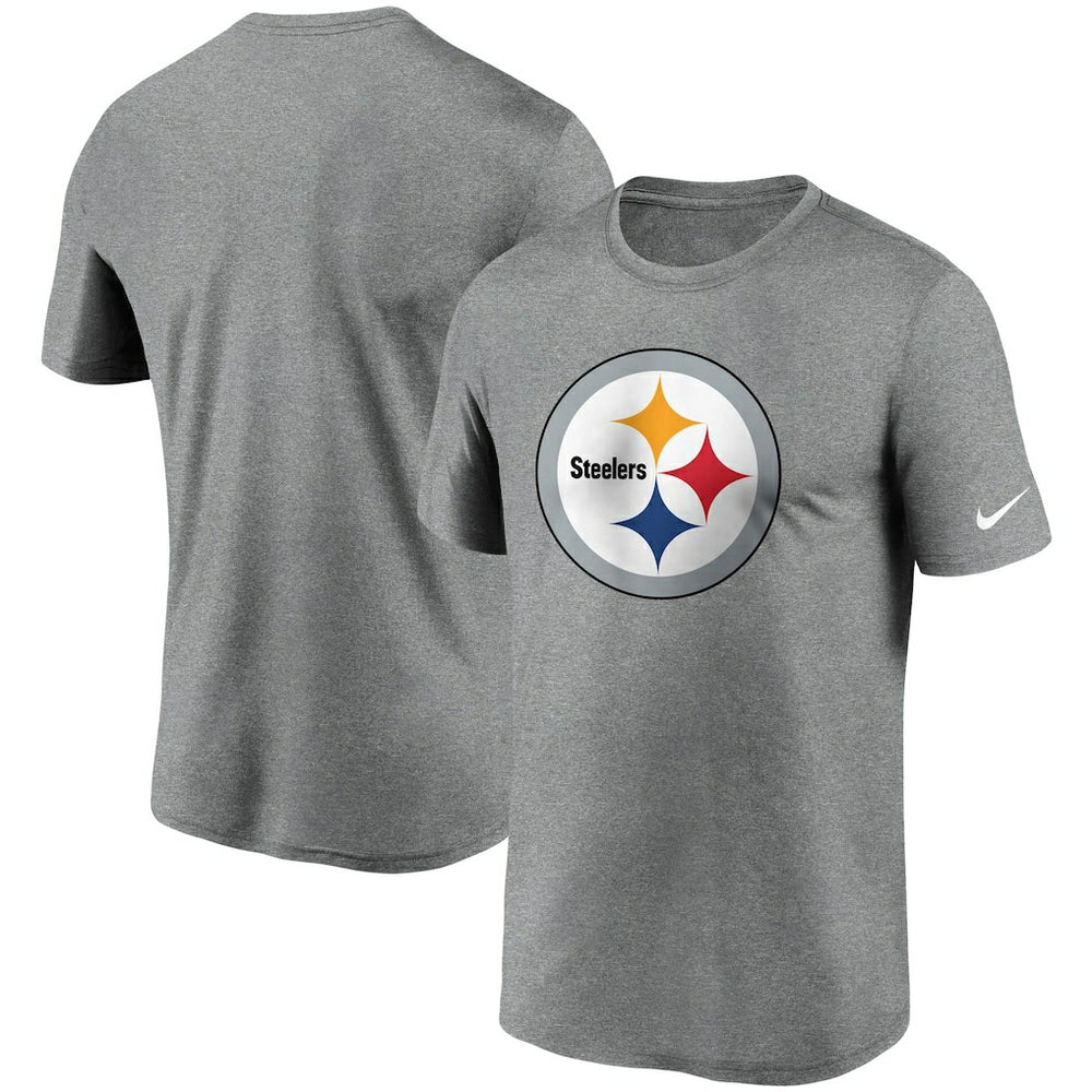 Pittsburgh Steelers Logo Essential Legend Performance T-Shirt Heathered Charcoal - Nike