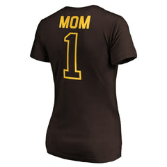San Diego Padres Women's #1 Mom Logo V-Neck T-Shirt discount