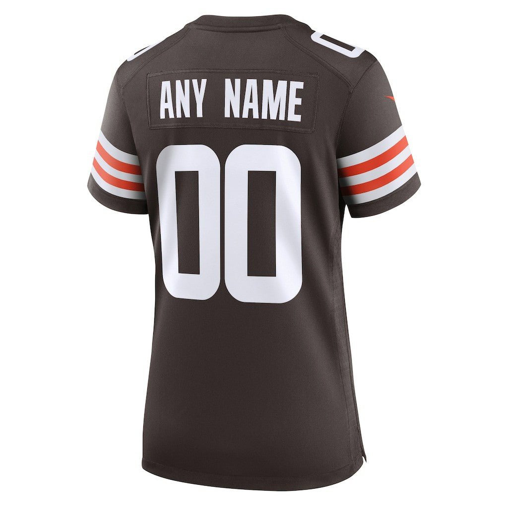 Cleveland Browns Women's Custom Game Jersey Brown - Nike