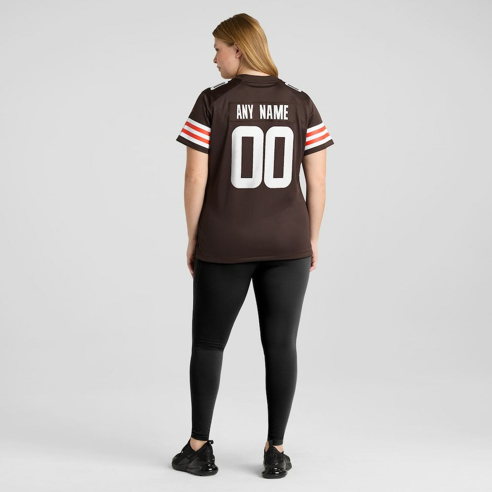Cleveland Browns Women's Custom Game Jersey Brown - Nike