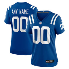 Indianapolis Colts Women's Custom Game Jersey Royal - Nike