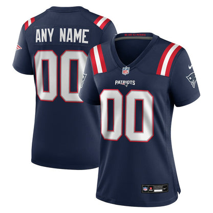 New England Patriots Women's Custom Game Jersey - Navy | NFL Jerseys