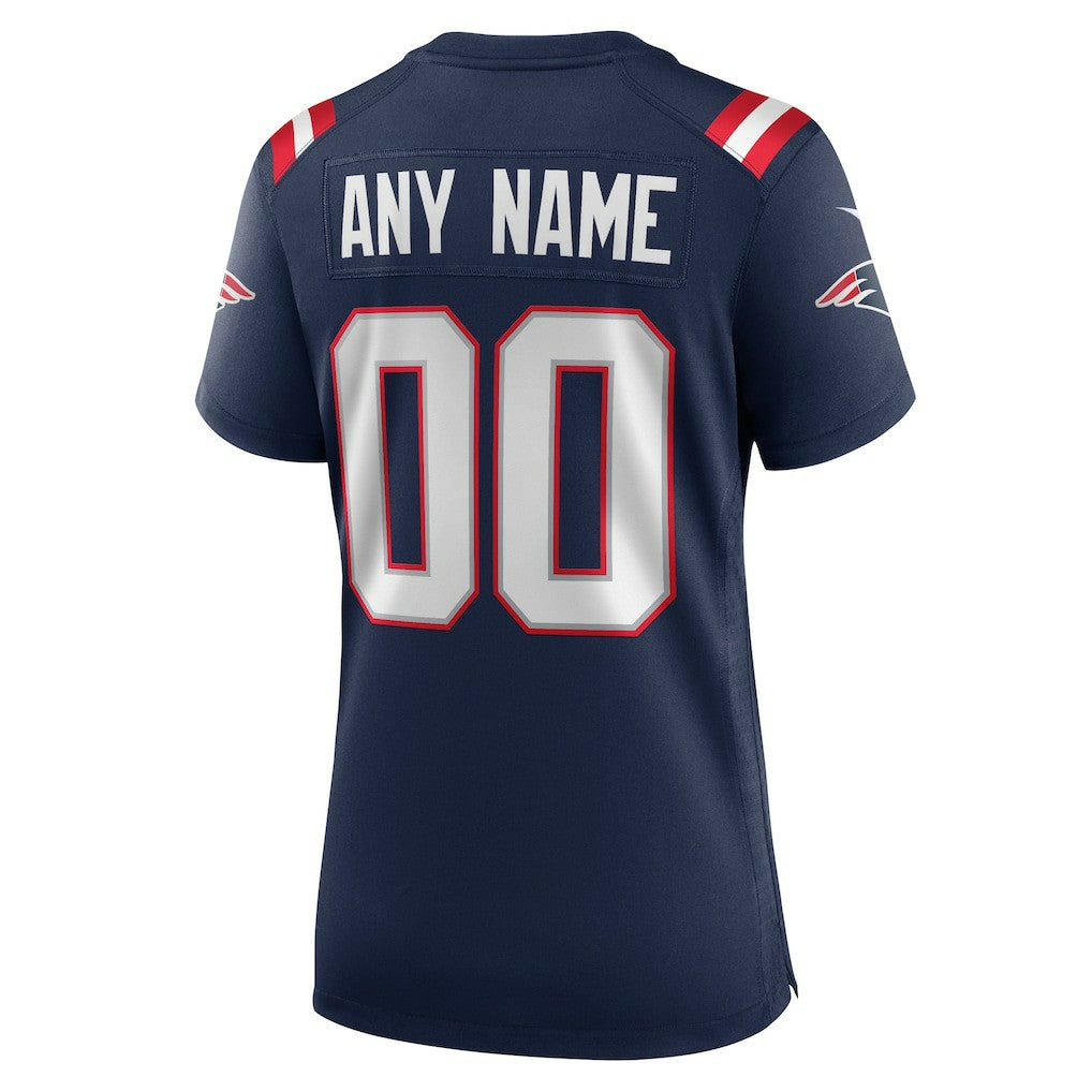 New England Patriots Women's Custom Game Jersey - Navy | NFL Jerseys