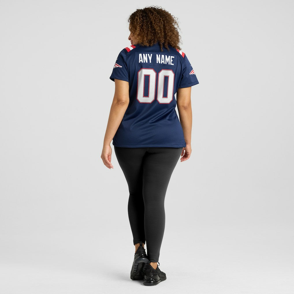 New England Patriots Women's Custom Game Jersey - Navy | NFL Jerseys