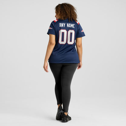 New England Patriots Women's Custom Game Jersey - Navy | NFL Jerseys