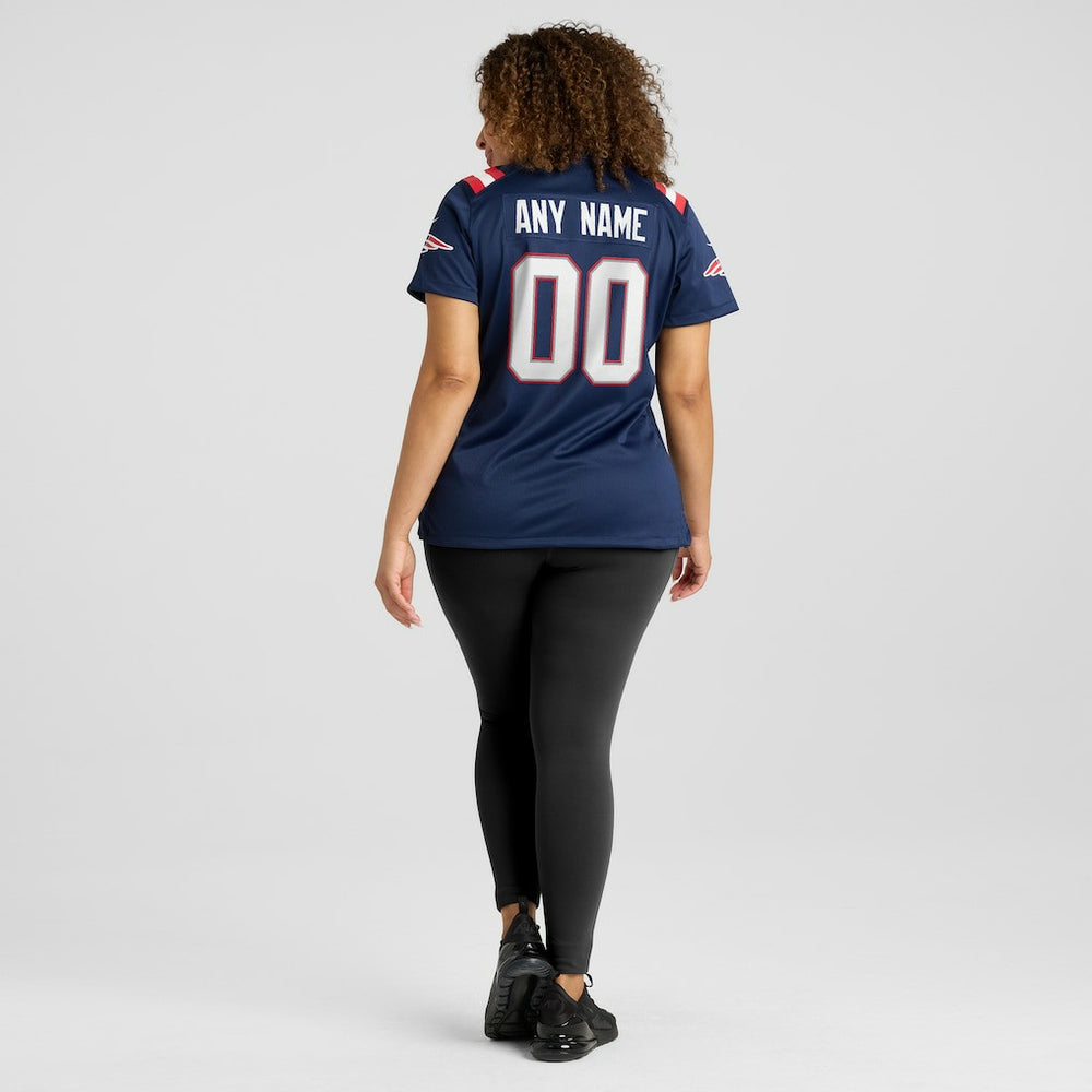 New England Patriots Women's Custom Game Jersey Navy - Nike