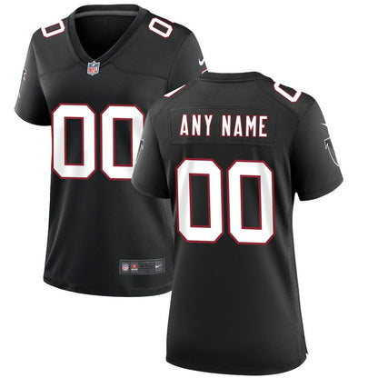 Atlanta Falcons Women's Throwback Custom Game Jersey - Black | NFL Jerseys