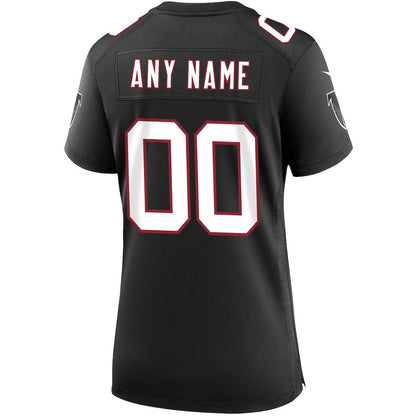 Atlanta Falcons Women's Throwback Custom Game Jersey - Black | NFL Jerseys