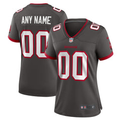 Tampa Bay Buccaneers Women's Alternate Custom Game Jersey Pewter - Nike