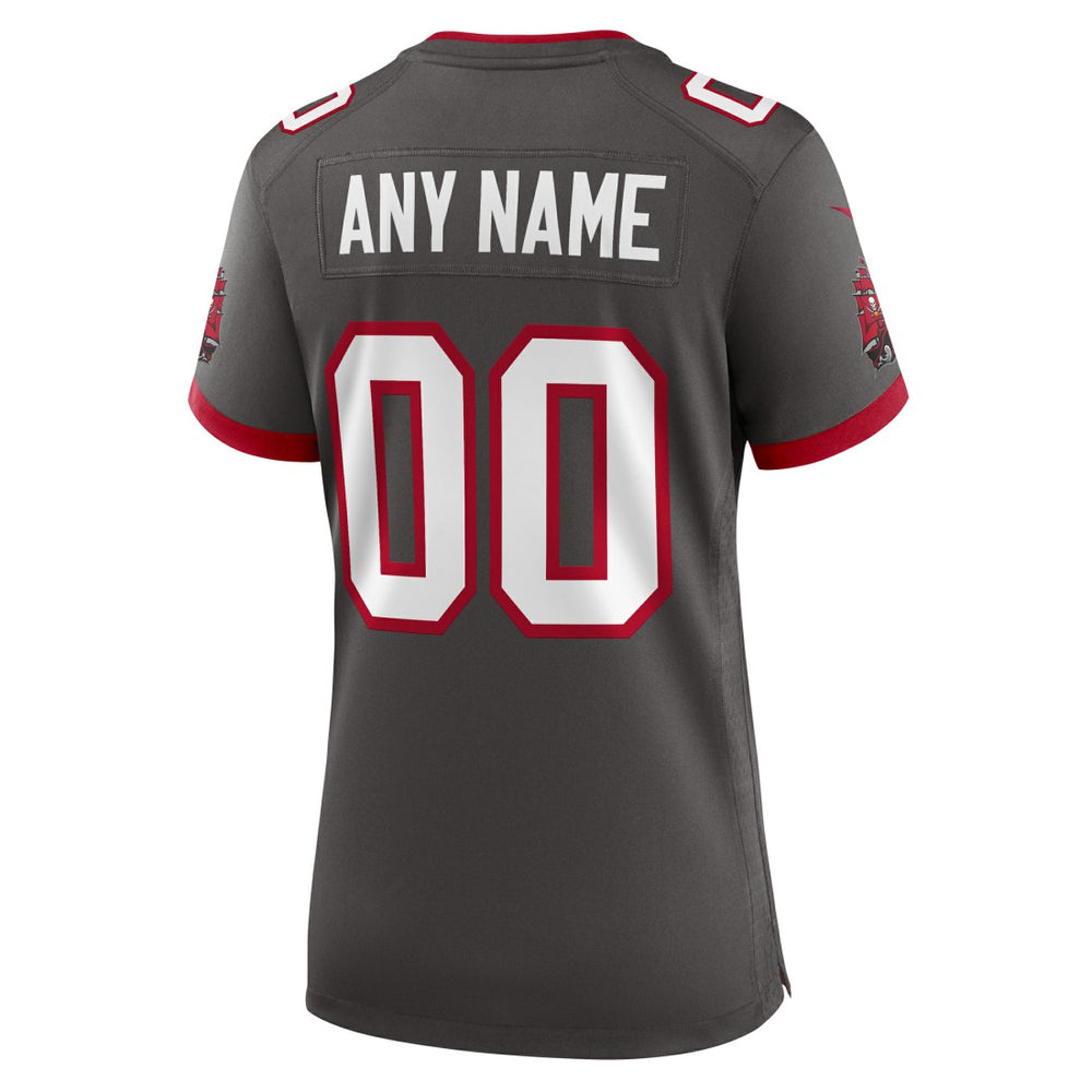 Tampa Bay Buccaneers Women's Alternate Custom Game Jersey Pewter - Nike