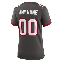 Tampa Bay Buccaneers Women's Alternate Custom Game Jersey Pewter - Nike