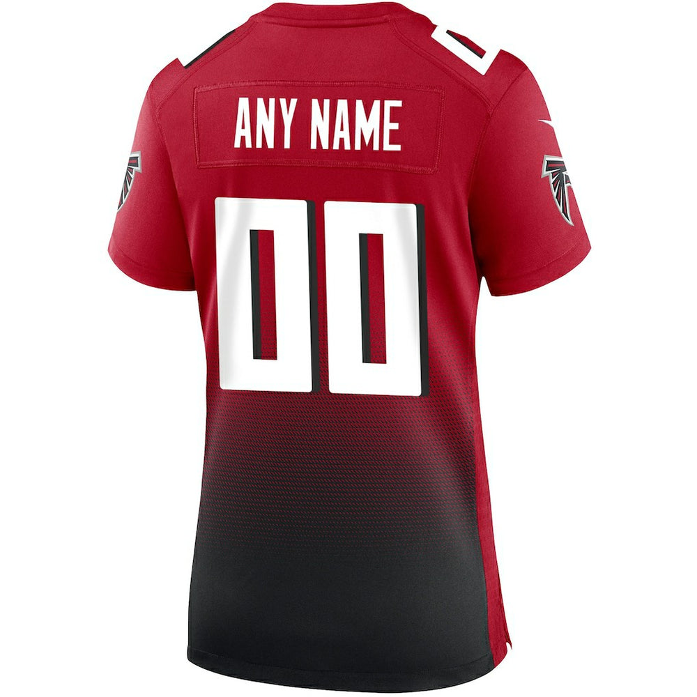 Atlanta Falcons Women's Alternate Custom Game Jersey Red - Nike