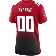 Atlanta Falcons Women's Alternate Custom Game Jersey Red - Nike