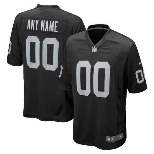 Las Vegas Raiders Youth Custom Game Jersey - Black | NFL Jerseys
