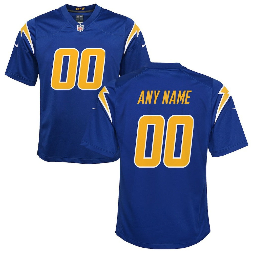 Los Angeles Chargers Youth Alternate Custom Game Jersey Royal - Nike