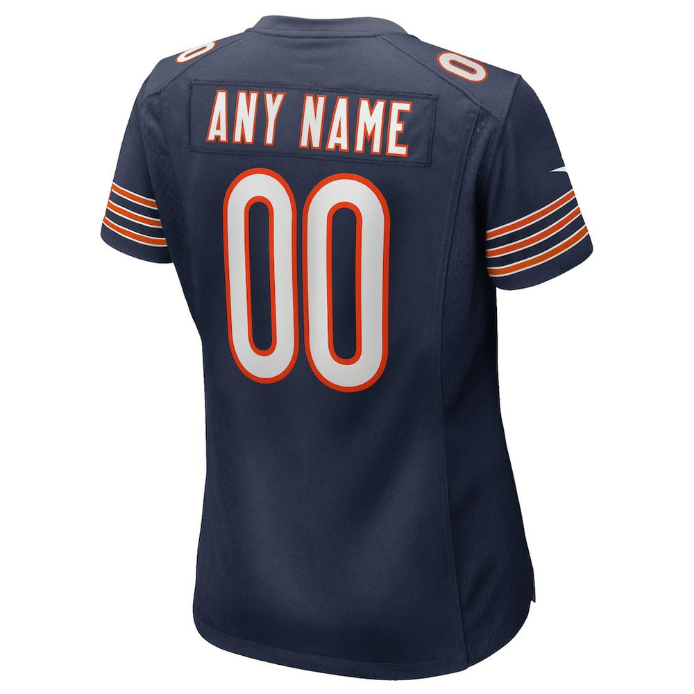 Chicago Bears Women's Custom Game Jersey Navy - Nike