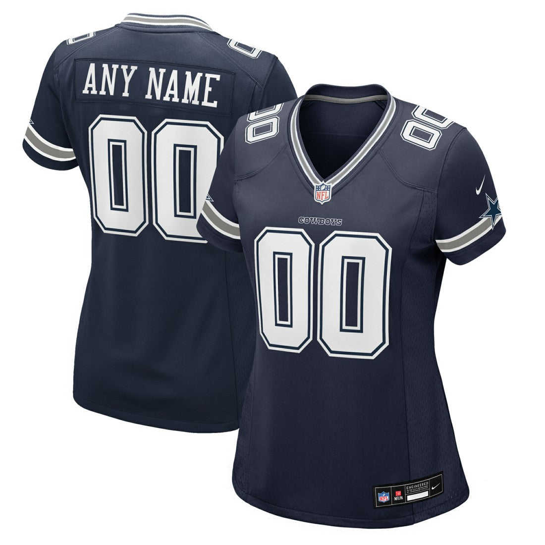 Dallas Cowboys Women's Custom Game Jersey Navy - Nike