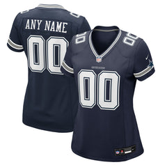 Dallas Cowboys Women's Custom Game Jersey Navy - Nike