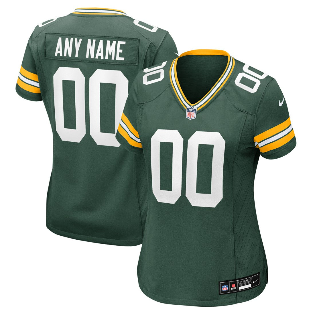 Green Bay Packers Women's Custom Game Jersey Green - Nike