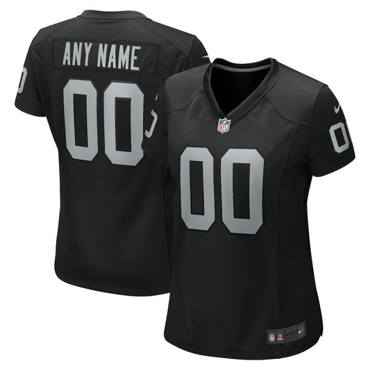 Las Vegas Raiders Women's Custom Game Jersey - Black | NFL Jerseys