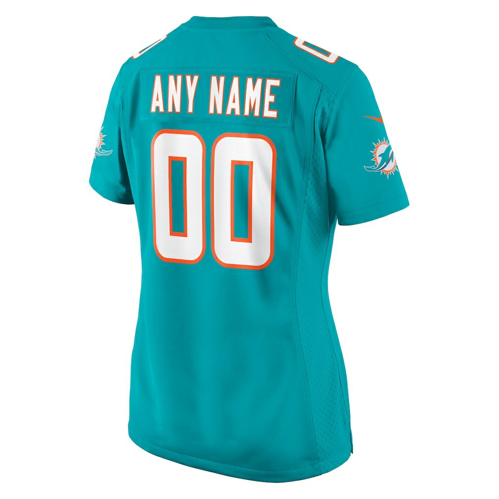 Miami Dolphins Women's Custom Game Jersey - Aqua | NFL Jerseys