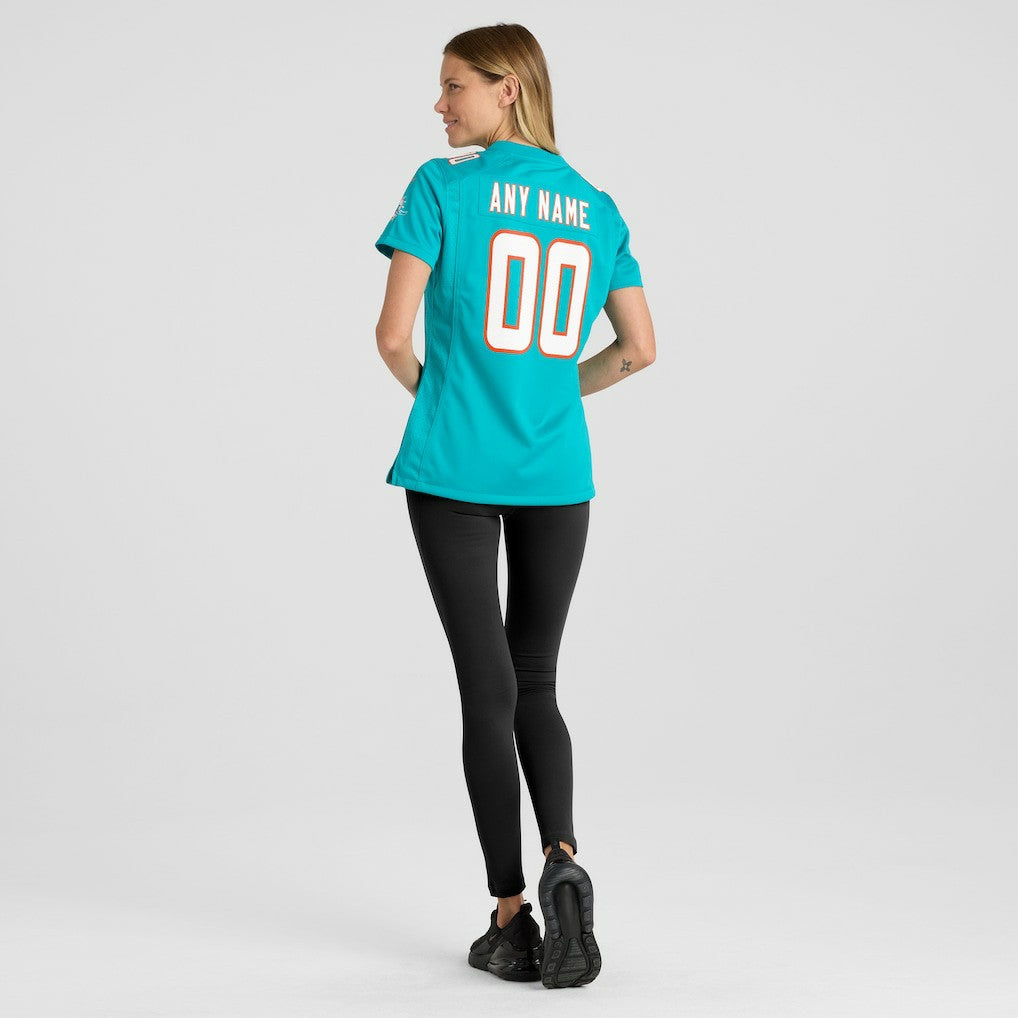 Miami Dolphins Women's Custom Game Jersey - Aqua | NFL Jerseys