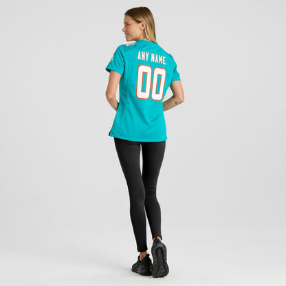 Miami Dolphins Women's Custom Game Jersey - Aqua | NFL Jerseys