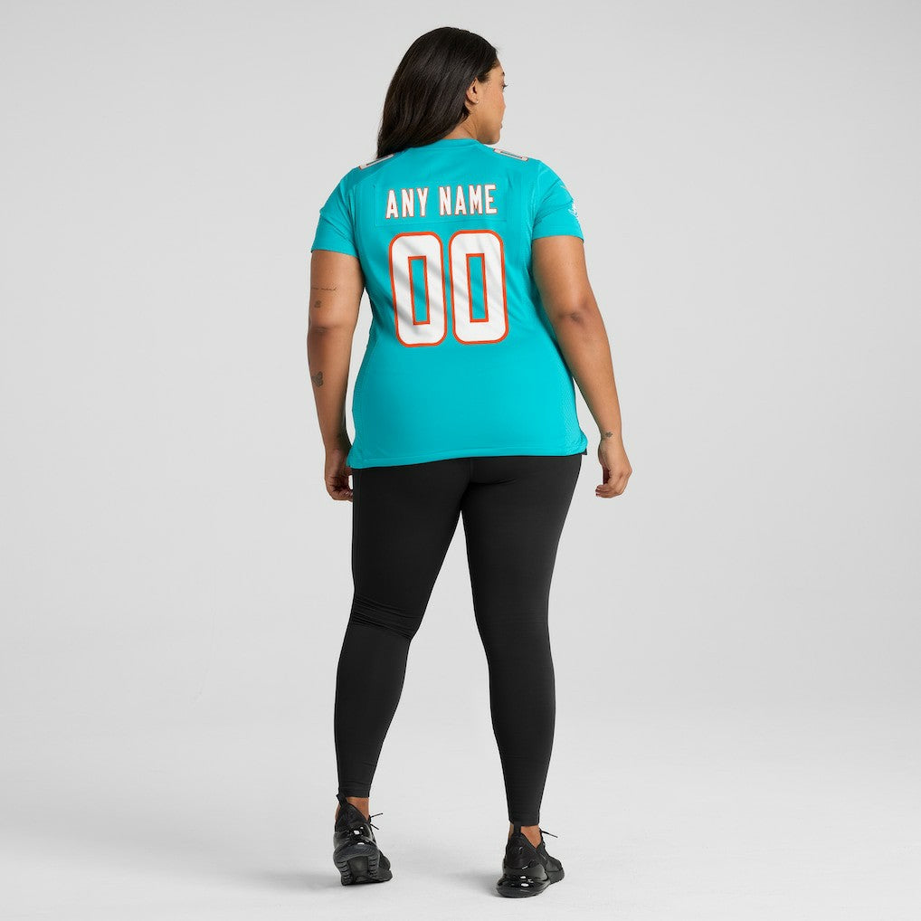 Miami Dolphins Women's Custom Game Jersey - Aqua | NFL Jerseys
