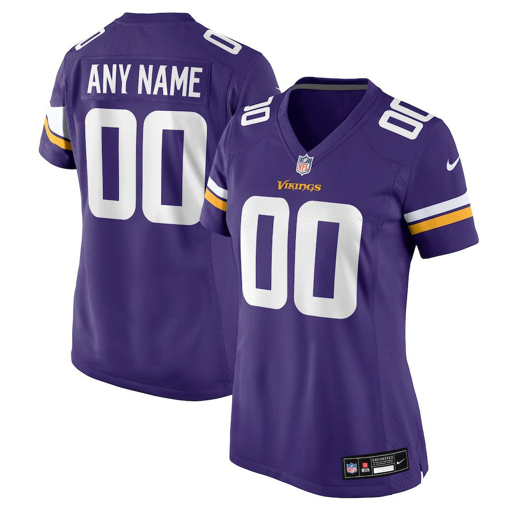 Minnesota Vikings Women's Custom Game Jersey - Purple | NFL Jerseys