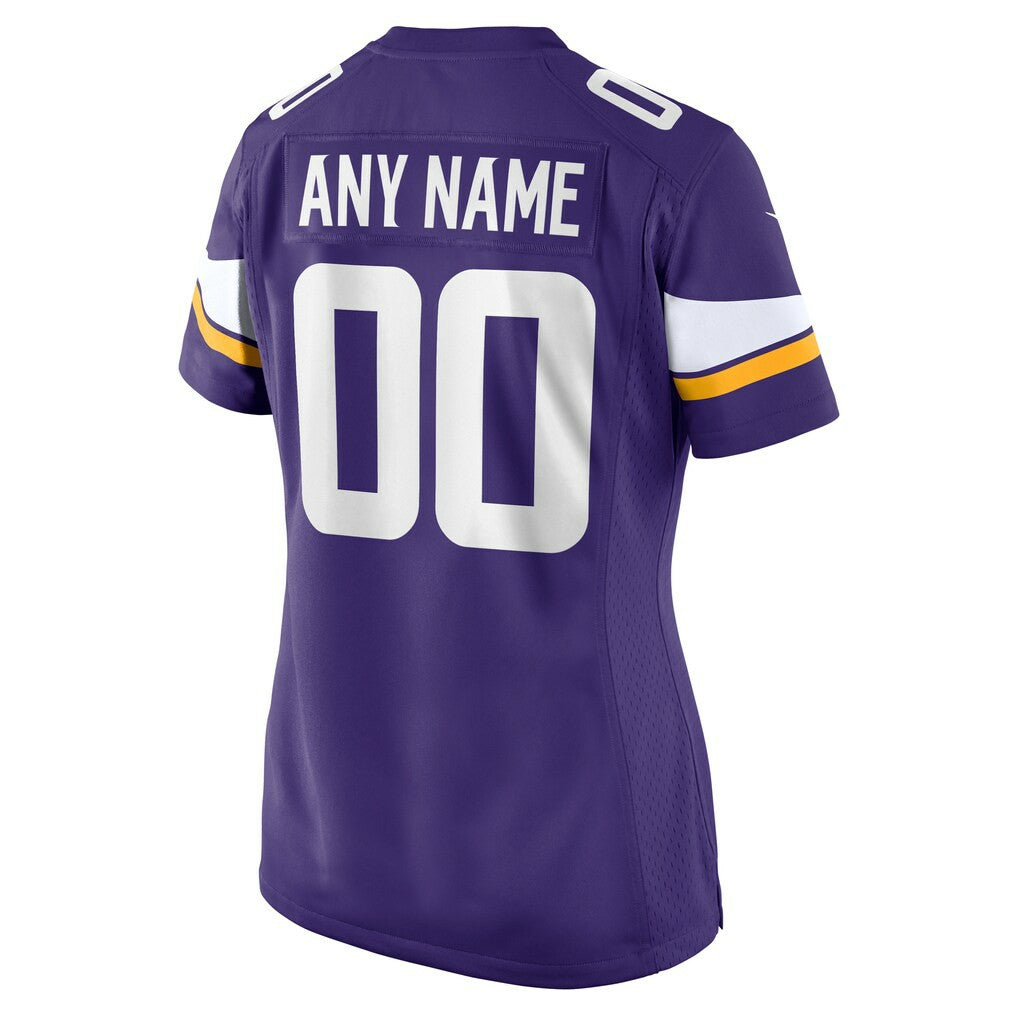 Minnesota Vikings Women's Custom Game Jersey - Purple | NFL Jerseys