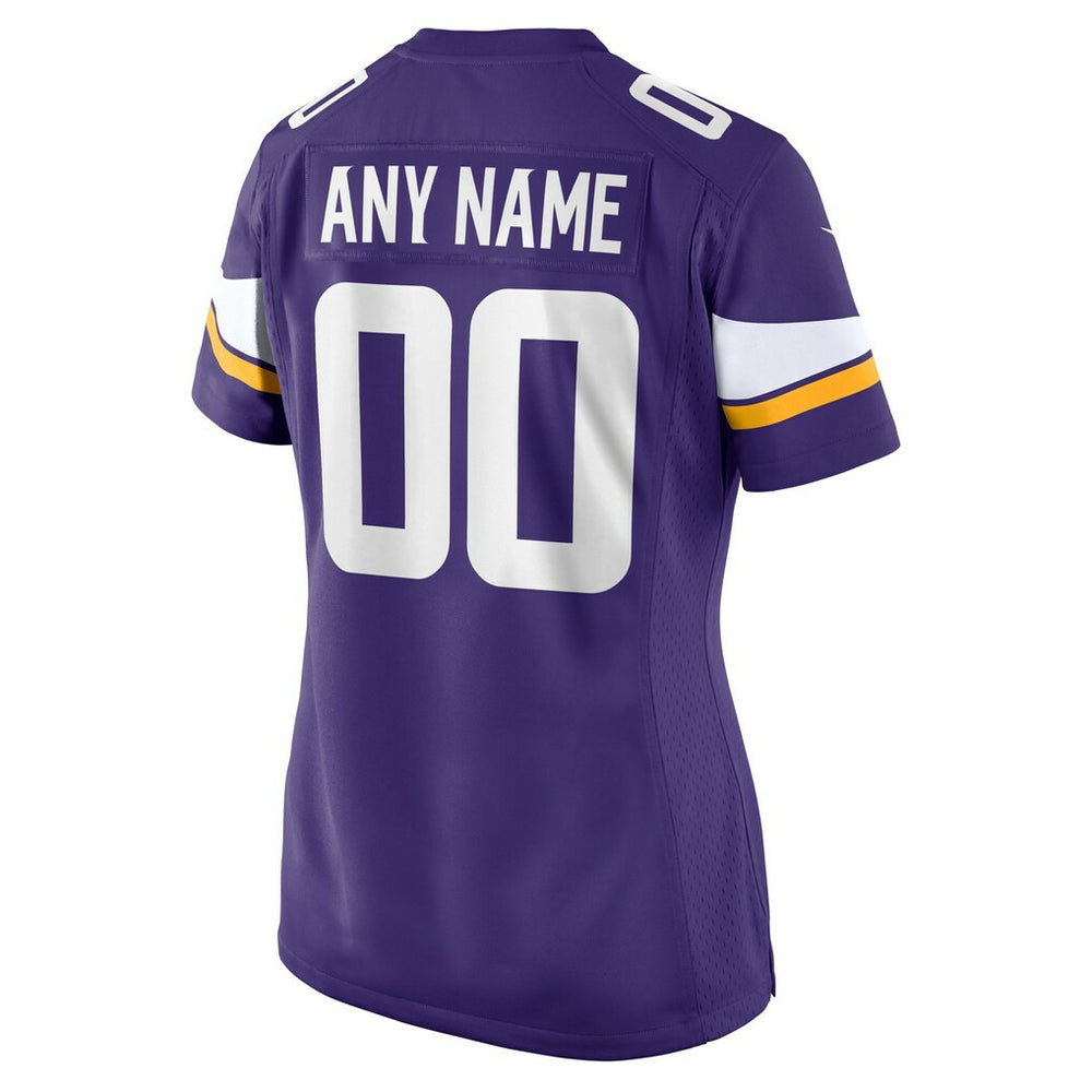 Minnesota Vikings Women's Custom Game Jersey Purple - Nike